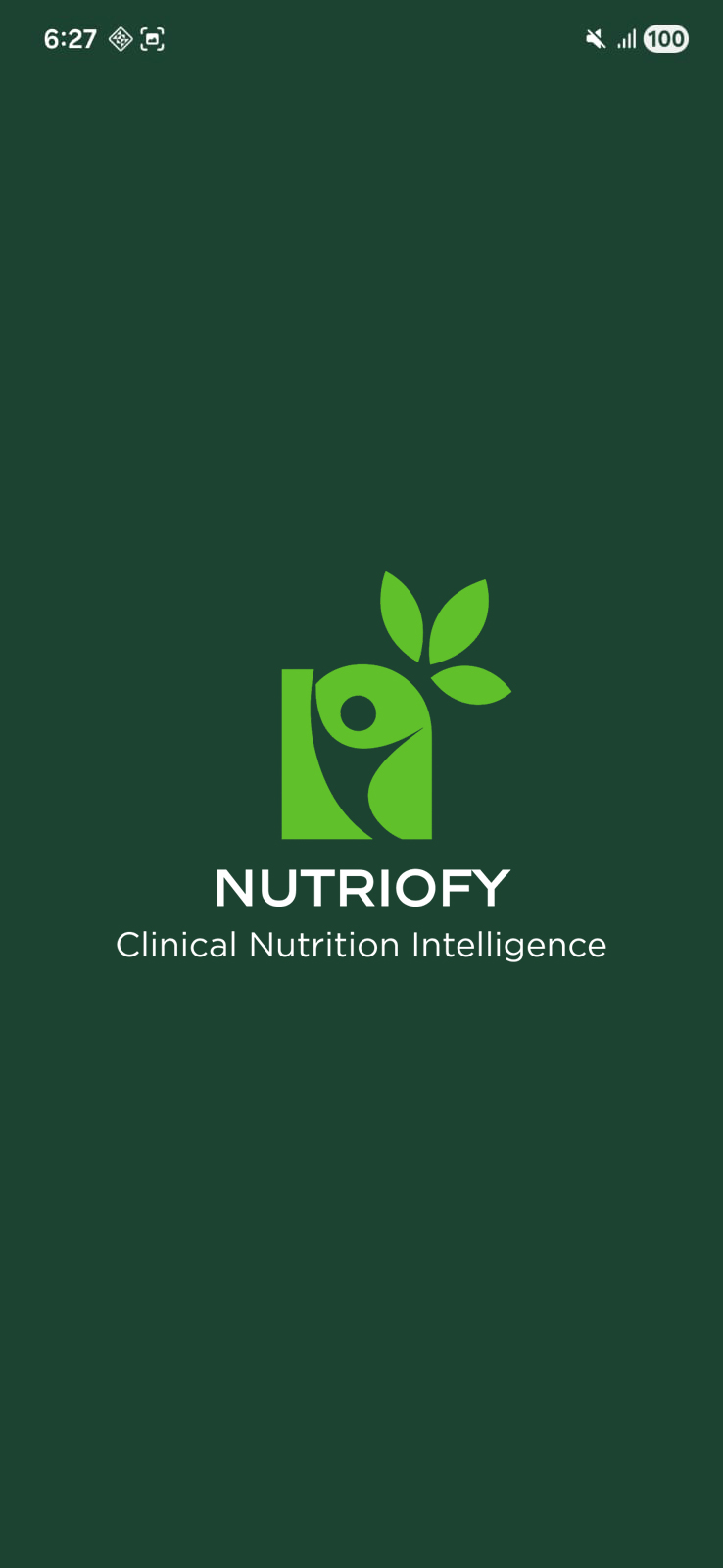 Nutriofy Splash Screen