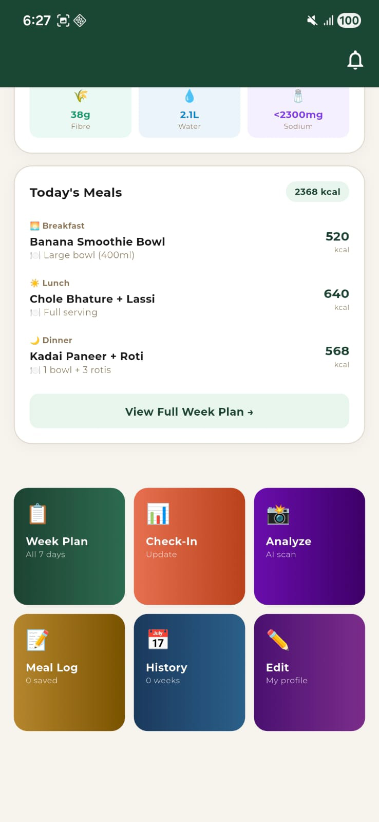 Dashboard and Actions